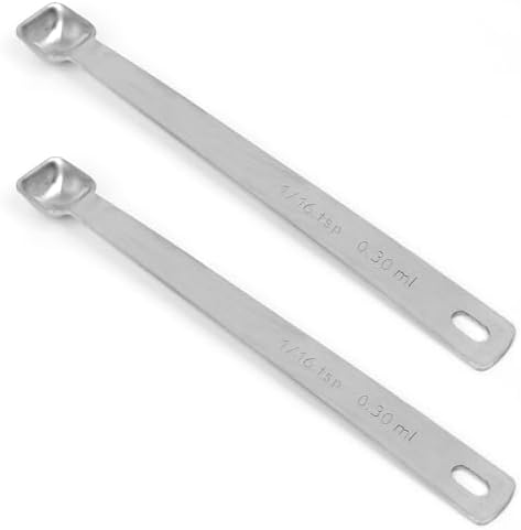 2PCS 1/16tsp(0.3ml) Tiny Measuring Spoon, Small Teaspoon for Tiny Amounts