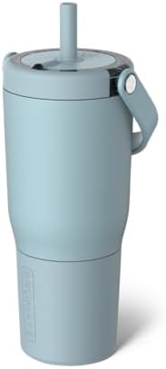 BrüMate Resa 25oz 100% Leakproof Travel Tumbler with Handle & Straw | Flexible SoftSip Straw | Silicone Sleeve for Durability | Stainless Steel | Cup Holder & Travel Friendly Water Bottle | (Mist)
