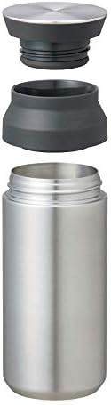 Kinto 20934 Travel Tumbler, 11.8 fl oz (350 ml), Khaki, Double Wall Vacuum Construction, Heat and Cold Retention