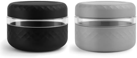 16 oz/2 Cup Glass Lunch Bowl Containers with Lids, 2 Pack, BPA-Free