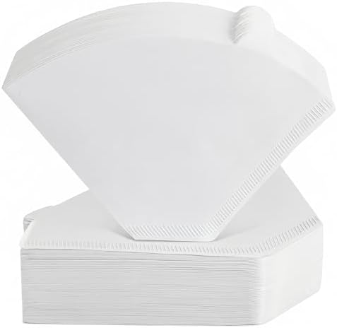 Niveaya Coffee Filters 200 Count, White Coffee Filter #4 Cone Paper, Natural Paper Coffee Filter 8-12 Cup (nature white, 04)