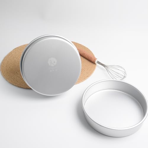 8×2 round Cake Pans Set of 2,Aluminum cake tin baing pan for birthday cake party cake (8×2 round Cake Pans, Set of 2)