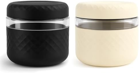 24 oz/3 Cup Glass Lunch Bowl Containers with Lids, 2 Pack, BPA-Free