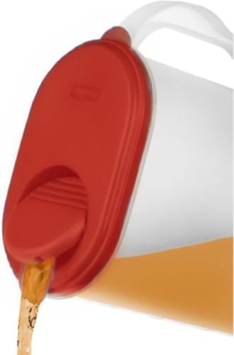 2-Pack Water Pitcher with Lid & Pivot Top Spout 1 Gallon Pitcher - Red