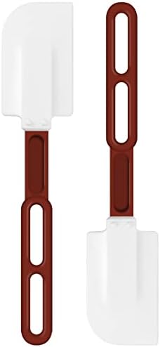 High-Temp Silicone Spatulas, 10'' Commercial Spatula 500°F Heat-Resistant Non-Stick Silicone Scraper, Set of 2 (10-Inch, NSF)