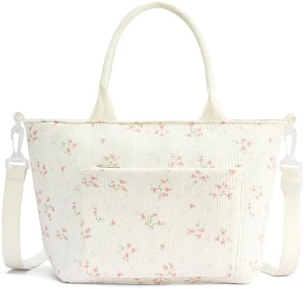 Lunch Bag for Women Adult Large Insulated Lunch Box Girl Cute Corduroy Lunch Tote Bags Reusable Leakproof Cooler Work Picnic