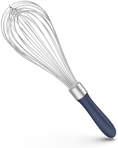 U-Taste Wire Whisk for Cooking, 18/10 Stainless Steel Wisk, L/Midnight Blue