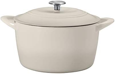 Tramontina 7 Qt Enameled Cast Iron Covered Tall Round Dutch Oven (Latte) - 80131/353DS