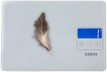 AZEUS 15 kg Digital Kitchen Scale, 1 g Precision, Tare, 5 Units