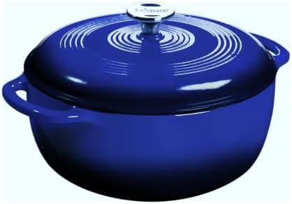 Lodge Essential Enamel Cast Iron Dutch Oven, 7.5 Quart, Indigo