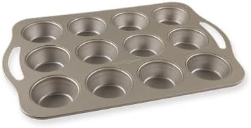 Nordic Ware Treat Nonstick 12 Cavity Muffin Pan, Silver
