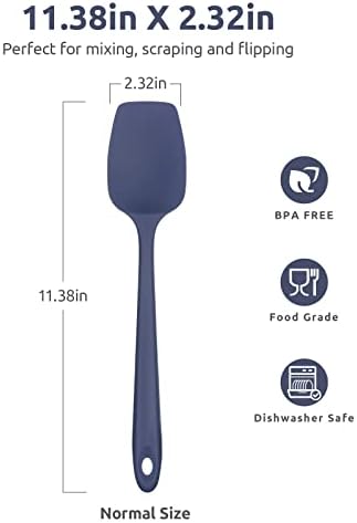 U-Taste Silicone Spoon Spatula, 600°F High Heat Temp, 11.38", Midnight Blue