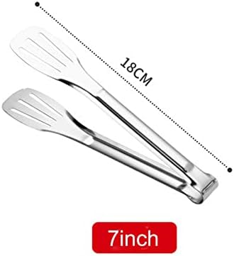 2 Pack Kitchen Tongs Stainless Steel Locking Cooking Barbecue Grilling Food Tongs Kitchen Clamps Sturdy High Resistant Heat Tongs (2PC (7inch and 12inch))