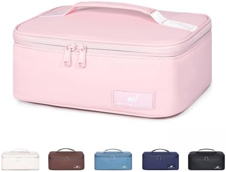 NOL Insulated Lunch Bag for Adults – Compact Cooler Lunch Box with Food-Grade Lining, Waterproof Lunch Bag for Work, Travel | Portable Thermal Meal Tote with Handle, Pink