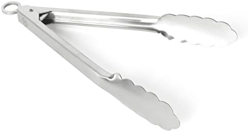 Martha Stewart Richburn 9-Inch Stainless Steel Kitchen Tongs – Durable and Heat-Resistant Cooking and Serving Tool