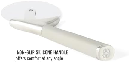 Calphalon Prime Edge Stainless Steel Pizza Cutter w/Thermoplastic Rubber Handle - Taupe