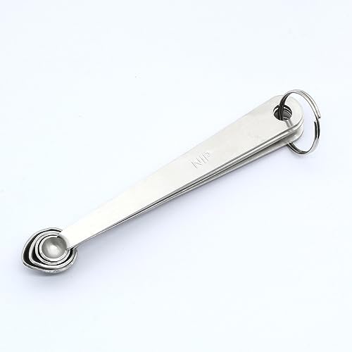 Luomorgo 4 Pcs/Set Measuring Spoons, Stainless Steel Tablespoons