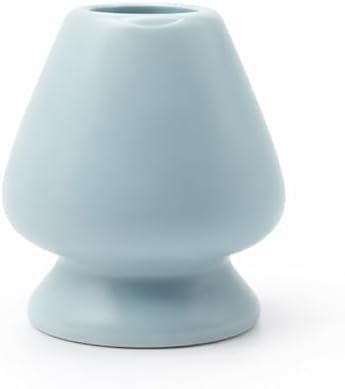 BlendWell Ceramic Matcha Whisk Stand, Light Blue Holder for Bamboo Chasen, Protects Shape and Extends Whisk Life