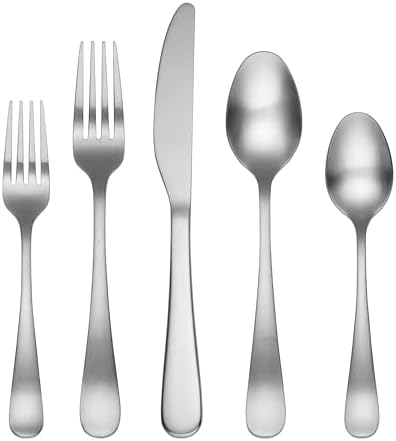 Cambridge Rhiannon Satin 45-Piece 18/0 Silverware Set for 8, Flatware