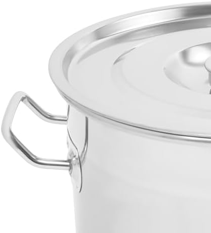 12L/22.2Qt Commercial Large Stock Pot with Lid,Nickel Free Stainless Steel Cookware Healthy Polished Stockpots, Induction Soup Pot for Cooking Home Use