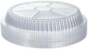 Waytiffer 40pack Disposable 9" Round Aluminum Foil Pans with Clear Lids
