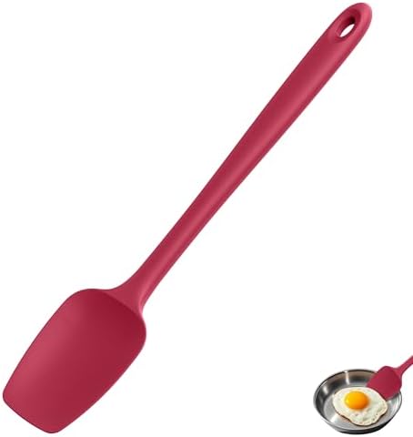 U-Taste 14" Long Silicone Spoonula, 600°F High Temp Spoon Spatula, Red
