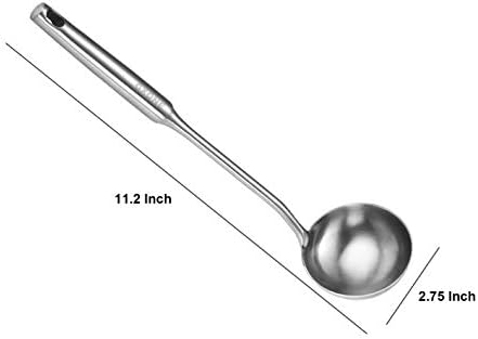 Soup Ladle,304 Stainless Steel Cooking Ladle with Long Handle,3.9 Inch