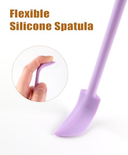 Silicone Spatula Set 6Pcs, Mini Jar Scraper for Makeup & Food