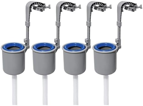 Bestway Above Ground Pool Wall Mounted Automatic Surface Skimmer, 4 Pack