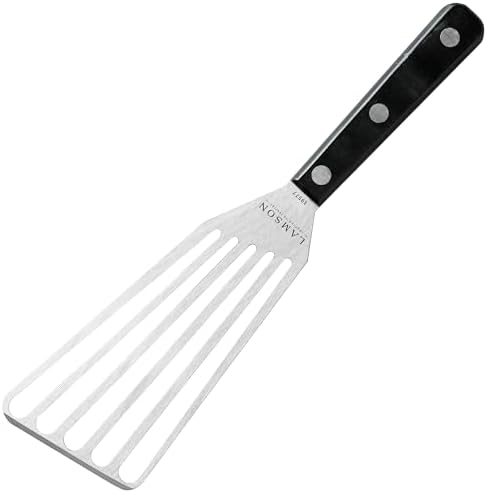 Lamson Fish Spatula, Slotted Metal Turner, 3 x 6 In, Right Hand