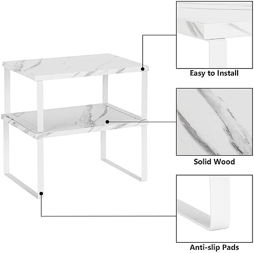 NEX Cabinet Organizer Shelf, Kitchen Counter Shelves Set of 4