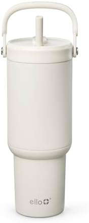Ello Oasis Go+ 26oz Insulated Stainless Steel Tumbler with Straw, Mineral