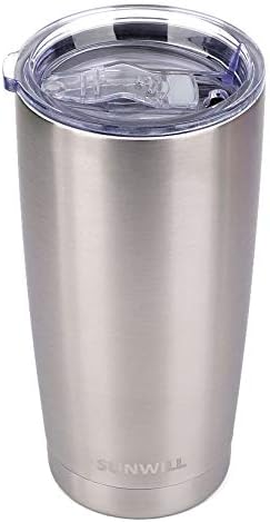 SUNWILL Coffee Tumbler, 20 oz Insulated Travel Mug Stainless Steel