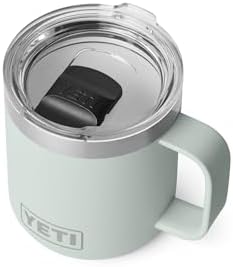 YETI Rambler 10 oz Ceramic Lined Stackable Mug, Vacuum Insulated, Stainless Steel with MagSlider Lid, Ridgeline