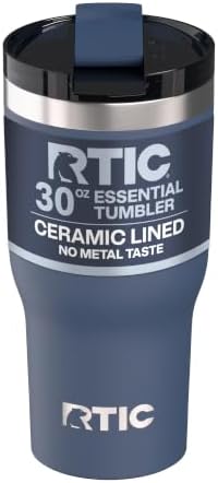 RTIC 30oz Essential Tumbler with Lid, Ceramic Lined, Navy