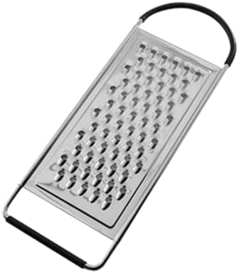 TableCraft SG206BH, 12.25" x 4.25" Stainless Steel Flat Grater, Extra Coarse Holes for Shredding Cheese and Vegetables, Compact and Easy to Store, Dishwasher Safe