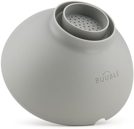 Ultimate Grease Drainer & Food Strainer (Gray) Premium Heat-Resistant Silicone Colander for Bacon, Ground Beef, Pasta & Veggies; Fits Pans, Cans & Jars; Dishwasher Safe