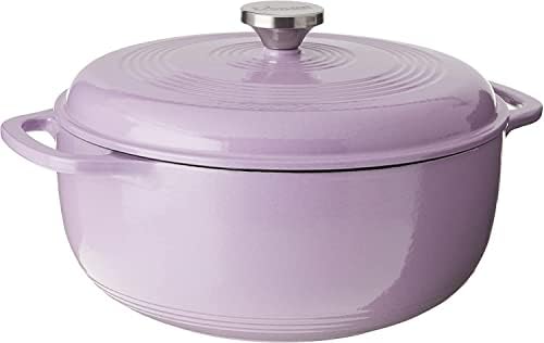 Lodge Essential Enamel Cast Iron Dutch Oven, 3 Quart, Lilac