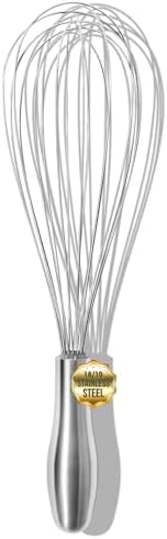 OYV 18/10 Stainless Steel Whisk, 12-Inch Metal Whisk, Ergonomic Handle