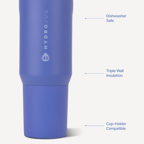 HydroJug Sport 20 oz Insulated Stainless Steel Water Bottle, Berry Pop