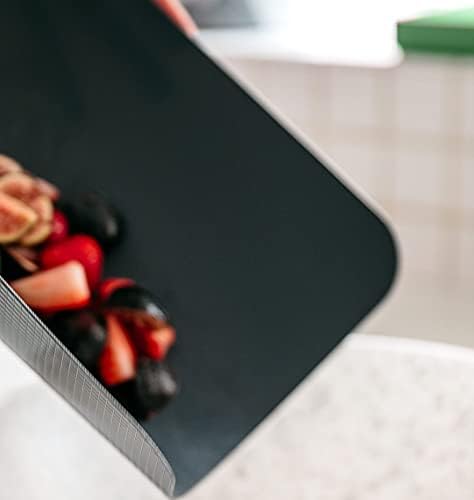 Dexas Heavy Duty Cutting Board Grippmat, Flexible Cutting Boards for Kitchen, Set of 4, Non Slip Plastic Board Cutting Mat 5.5 by 8 Inches Gray, Red, White and Green Set, Kitchen Gadgets