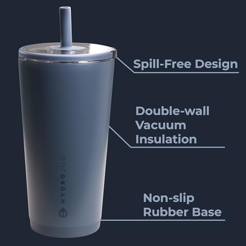HydroJug Everyday Tumbler 20 oz, Ceramic-Lined Straw Cup, Cascade