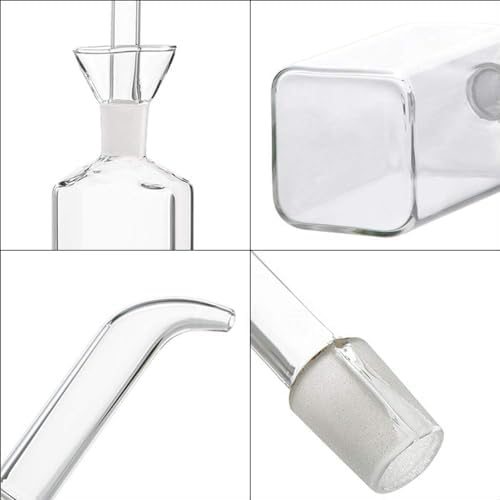 LandHope Oil Bottle Glass Olive Oil Dispenser Bottle Glass Cooking Oil Vinegar Measuring Dispenser With Spout for Kitchen and BBQ (125ml/4.27oz)