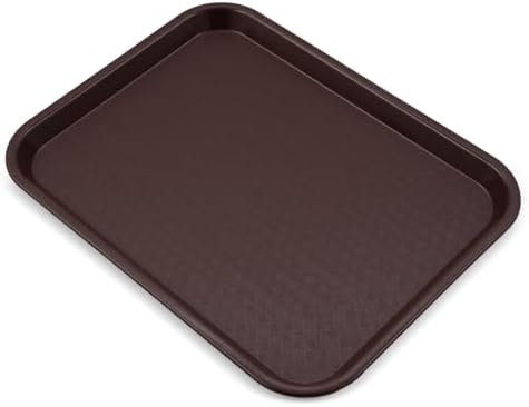 Carlisle FoodService Products Cafe Plastic Fast Food Tray, 14" x 18", Chocolate