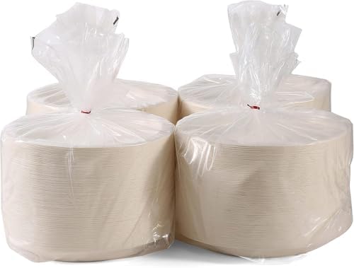Glad Round Disposable White Paper Plates, 8.5 Inch, 500 Count