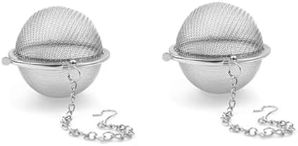 2PCS Premium Tea Infusers for Loose Leaf Tea - Upgraded Tea Strainers and Tea Balls for Flavoring Herbal Spices and Seasonings