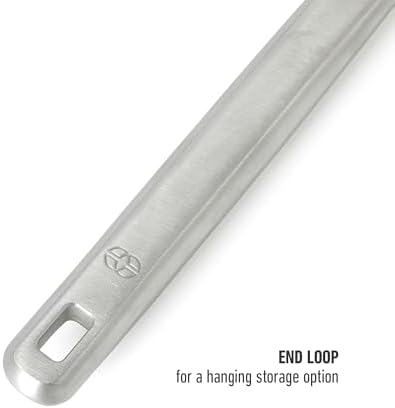Calphalon Prime Solid Turner, 13-Inch Stainless Steel Solid Spatula, Heat Resistant for Searing and Flipping, Weighted Handle for Balanced Control
