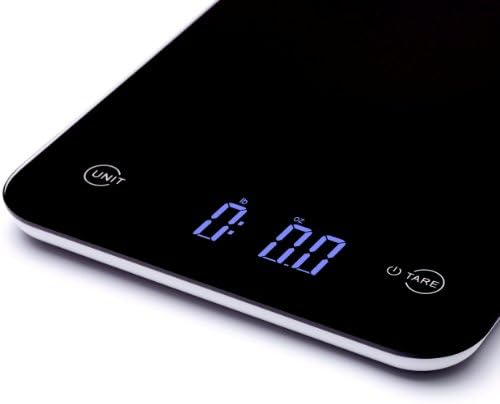 Ozeri Touch Professional Digital Kitchen Scale (12 lbs Edition), Tempered Glass in Elegant Black