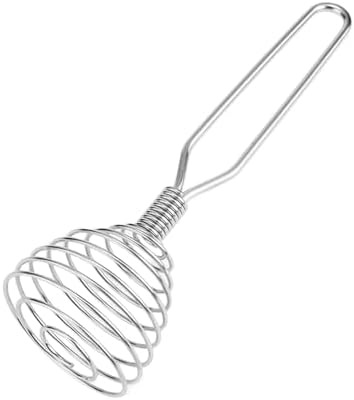 Stainless Steel Spring Coil Whisk 1 Pack, Wire Whip Egg Beater, Kitchen Cookware Hand Mixer For Cooking, Mixing, Blending, Beating, Stirring, 6.7 Inch