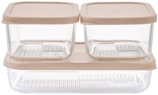 Glass Food Storage Containers with Lids — 6 Piece — 26.5 oz & 40.57 oz Glass with BPA-Free Leak Resistant Stackable Lids — Microwave, Oven & Dishwasher Safe — Ideal for Meal Prep & More Cashew Cream